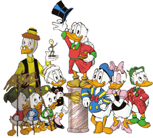 Gif animé Picsou en famille